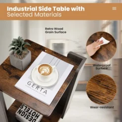 Costway 2PCS 2 Tier Sofa Side End Table Storage Shelf Small Spaces Living Room Bedroom -Chic Furniture Store GUEST 61fc9bbc 9235 465e 85e0 68216f7ae87a