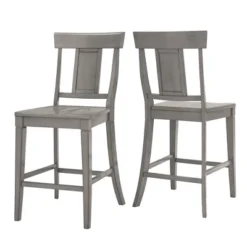 Set Of 2 24" South Hill Panelled Back Counter Chair - Inspire Q -Chic Furniture Store GUEST 6238832e 2940 4aaa 9e99 c21f76ce73c2