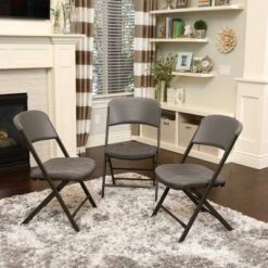4pk Padded Commercial Grade Folding Chair Gray - Lifetime -Chic Furniture Store GUEST 62b851d3 3f64 4da7 9307 e151e0c9e9ba