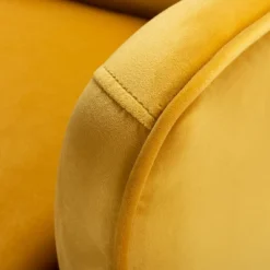 Odo Velvet Accent Arm Chair Padded Seat Set Of 2 | Karat Home - Mustard -Chic Furniture Store GUEST 640cae8f 73ce 4a46 a75e 444cfc188d7d