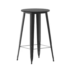 Flash Furniture Declan Commercial Indoor/Outdoor Bar Top Table, 23.75" Round All Weather Poly Resin Top With Steel Base -Chic Furniture Store GUEST 665a5858 1af9 4d1e a1dc 9a0105024852