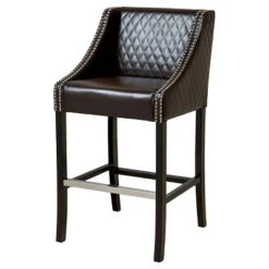 28" Milano Quilted Bonded Leather Barstool - Christopher Knight Home -Chic Furniture Store GUEST 68c3a3d6 a774 4c02 a769 6fe9370bbac1