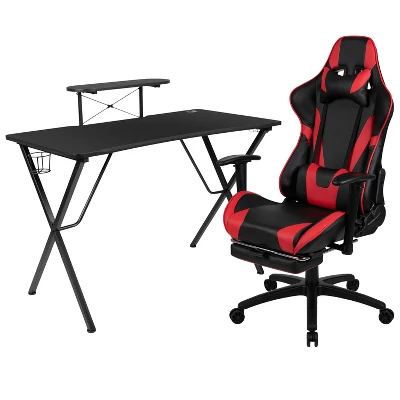 BlackArc Tango Gaming Desk & Chair Set - Reclining Gaming Chair With Slide-Out Footrest & Gaming Desk With Cupholder/Headphone Hook 13 BlackArc Tango Gaming Desk & Chair Set - Reclining Gaming Chair With Slide-Out Footrest & Gaming Desk With Cupholder/Headphone Hook - Image 13
