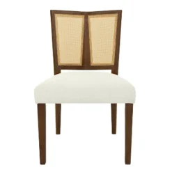 Christopher Knight Home Hassan Rubberwood Upholstered Dining Chairs With Cane Webbing(Set Of 2) -Chic Furniture Store GUEST 6914b651 6188 4c26 9b07 c5712a58b01c