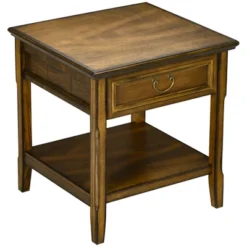 HOMCOM Retro Side Table, End Table With Storage Drawer And Open Shelf For Living Room, Bedroom -Chic Furniture Store GUEST 69443b71 158a 4191 981f ba72f7baeab4