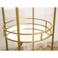 Zamora 3 Tier Cylinder Gold Bar Cart Gold - Abbyson Living -Chic Furniture Store GUEST 6c31d226 0fba 4fa3 a7ea b5a3b006aa14