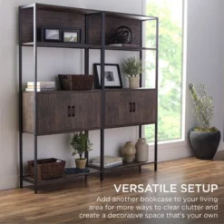 Best Choice Products Storage Bookshelf For Living Room, Walkway W/ Enclosed Cabinet, Elevated Design -Chic Furniture Store GUEST 6ec672c1 258d 48a3 ba6d bcb66bd46200
