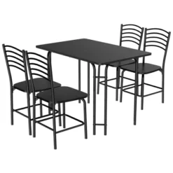 Costway 5 Piece Dining Set Home Kitchen Table 29.5'' And 4 Chairs With Metal Legs Modern Black -Chic Furniture Store GUEST 6f603daa b478 4810 90c8 ff94b34be6b6