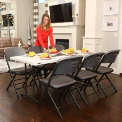 4pk Padded Commercial Grade Folding Chair Gray - Lifetime -Chic Furniture Store GUEST 705e896b e49e 48e2 ba87 fb82f952afa7