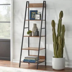3pc Denton Ladder Desk And Shelf Walnut/Black - Buylateral -Chic Furniture Store GUEST 70d65bcd 4bee 443e 8fc9 e10407cdd366