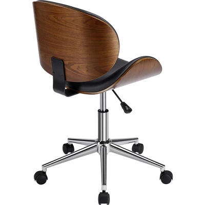 Yaheetech Home Office Chair Armless Adjustable Swivel Chair For Bar Meeting Room Hotel, Black 3 Yaheetech Home Office Chair Armless Adjustable Swivel Chair For Bar Meeting Room Hotel, Black - Image 3