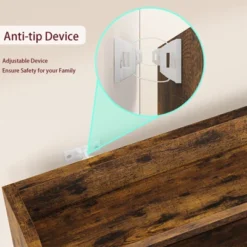 Microwave Stand Bakers Rack Cabinet, Farmhouse Wooden Storage Cabinet With Power Outlet With Thickened Counter -Chic Furniture Store GUEST 7223e3e3 7d06 4cf8 a329 940d69d137a3