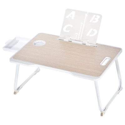 Unique Bargains Laptop Bed Desk Tray Portable Desk With Storage Drawer Reading Holder Water Slot Foldable Table 7 Unique Bargains Laptop Bed Desk Tray Portable Desk With Storage Drawer Reading Holder Water Slot Foldable Table - Image 7