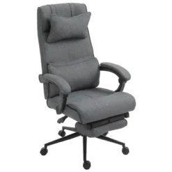 Vinsetto Executive Office Chair High Back Computer Desk Chair With Headrest, Lumbar Support, Padded Armrest And Retractable Footrest, Gray -Chic Furniture Store GUEST 776ee080 d419 4ee0 b7e7 defe5d6db0e9