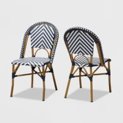Set Of 2 Celie Indoor And Outdoor Stackable Bistro Dining Chairs - Baxton Studio -Chic Furniture Store GUEST 7a91cc07 1725 4997 b37c 6b4aac6d07d2