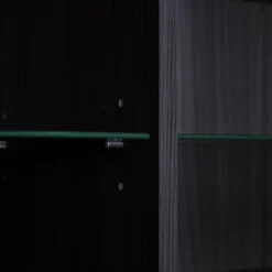 Kumasinova Modern Display Storage Cabinet With LED Lights,Kitchen Pantry Cabinet With Glass Doors,Kitchen Cabinet With 4 Adjustable Shelves For Office -Chic Furniture Store GUEST 7dab9811 d4da 46cd aa86 b830f78781af