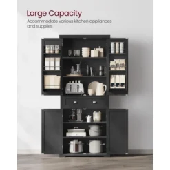 VASAGLE Kitchen Pantry Storage Cabinet, 71.9 Inches Tall Freestanding Cupboard With 1 Large Drawer, 6 Hanging Shelves -Chic Furniture Store GUEST 7dfce3b0 d01a 4b1b 9cdc af97f175f5f4