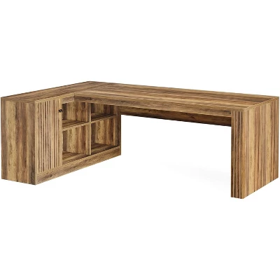 Tribesigns 72.8" L-Shaped Desk, Large Executive Desk With 47.24" Cabinet For Home Office 9 Tribesigns 72.8" L-Shaped Desk, Large Executive Desk With 47.24" Cabinet For Home Office - Image 9