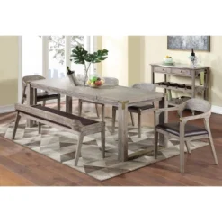 Montana Kitchen Island With Stainless Steel TopLight Barnwood Wire Brush - Boraam -Chic Furniture Store GUEST 7ec5c112 50e4 49b1 88b6 2c9561daf9a6