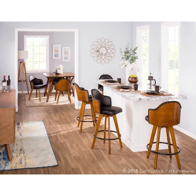 26" Ahoy Mid-Century Modern Counter Height Barstool - LumiSource 9 26" Ahoy Mid-Century Modern Counter Height Barstool - LumiSource - Image 9