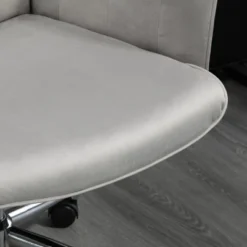 Vinsetto Mid-Back Tufted Velvet Fabric Home Office Desk Chair With Adjustable Height Swivel Adjustable Task Chair With Padded Armrests Light Gray -Chic Furniture Store GUEST 808f01ce bd09 4a03 8666 f73e4ff1adcb