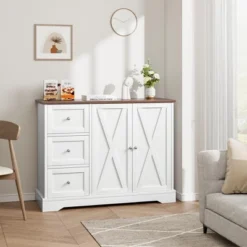 Garvee Buffet Cabinet With Storage, Coffee Bar Cabinet With 3 Drawers, Sideboard For Kitchen Dining Living Room, White 10 Garvee Buffet Cabinet With Storage, Coffee Bar Cabinet With 3 Drawers, Sideboard For Kitchen Dining Living Room, White -Chic Furniture Store GUEST 8128308f 5fb5 4cb3 8584 a82e00a134e9