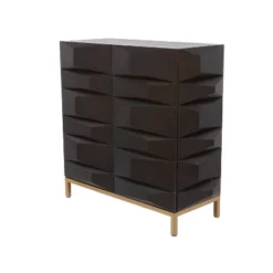 Contemporary Bold Facet Carved Wood Side Cabinet Brown - Olivia & May 22 Contemporary Bold Facet Carved Wood Side Cabinet Brown - Olivia & May -Chic Furniture Store GUEST 8220586c b1df 4b96 8893 14afc6fc88f8