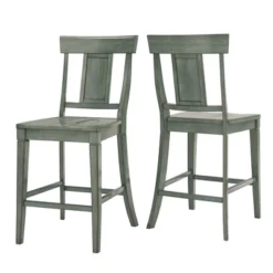 Set Of 2 24" South Hill Panelled Back Counter Chair - Inspire Q -Chic Furniture Store GUEST 8244fa87 db44 4d85 a63e 15f0207ba04f