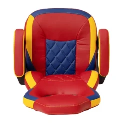 BlackArc High Back Gaming Chair With Red And Yellow Faux Leather Upholstery, Adjustable Swivel Seat And Padded Flip-Up Arms -Chic Furniture Store GUEST 82b5d92a 8b52 41c9 bdbd caccfdb4c328