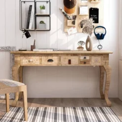 Serreno Rectangular Writing Desk Natural - Furniture Of America -Chic Furniture Store GUEST 84a634c0 4563 4a1c a94b 7e4dab643541