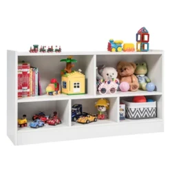 Costway Kids 2-Shelf Bookcase 5-Cube Wood Toy Storage Cabinet Organizer -Chic Furniture Store GUEST 84af216d fab7 4439 bf71 e2b11ea8662e