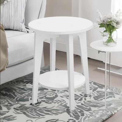 LEDREM Round End Table Farmhouse Small Side Table Living Room Corner Table Drink Table 10 LEDREM Round End Table Farmhouse Small Side Table Living Room Corner Table Drink Table - Image 10