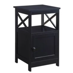 Oxford End Table With Storage Cabinet And Shelf - Breighton Home -Chic Furniture Store GUEST 85dff4c1 e72c 40f9 9993 319444780a38
