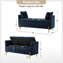 Arrigo Upholstered Flip Top Storage Bench With Arms |ARTFUL LIVING DESIGN -Chic Furniture Store GUEST 86bf9ce7 0f14 404c b375 b3183b1b0295