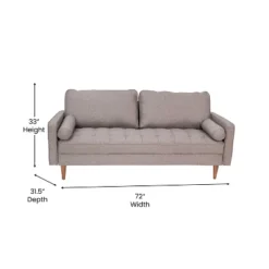 Flash Furniture Hudson Mid-Century Modern Sofa With Tufted Upholstery & Solid Wood Legs 17 Flash Furniture Hudson Mid-Century Modern Sofa With Tufted Upholstery & Solid Wood Legs -Chic Furniture Store GUEST 86c53222 81c8 486d 80e0 c4dd29cabfc7
