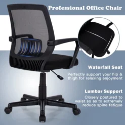 Costway Mid-Back Office Executive Chair Mesh Chair Height Adjustable W/ Lumbar Support 14 Costway Mid-Back Office Executive Chair Mesh Chair Height Adjustable W/ Lumbar Support -Chic Furniture Store GUEST 874e5304 6f06 4c5a a905 6042c855cec8