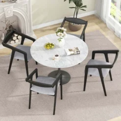 Costway Wooden Dining Chair Set Of 2 With Rubber Wood Frame Armrests Padded Cushion -Chic Furniture Store GUEST 88f8d67e dcf1 45b1 96e8 9491252cb546