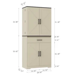 KTMBDW 67.7¡± Pantry Cabinet, Tall Kitchen Storage Cabinet With 4 Doors And 1 Drawer, Cupboard With 6 Hanging Shelves For Kitchen, Dining Room, White 13 KTMBDW 67.7¡± Pantry Cabinet, Tall Kitchen Storage Cabinet With 4 Doors And 1 Drawer, Cupboard With 6 Hanging Shelves For Kitchen, Dining Room, White -Chic Furniture Store GUEST 89261fe5 c451 461d bfb7 3eddaa08882d