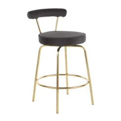 Set Of 2 Rhonda Glam Counter Height Barstools - LumiSource