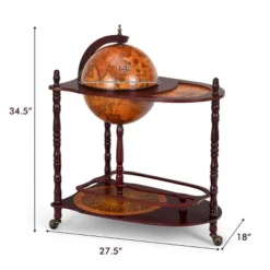 Tangkula Globe Bar Stand 34'' H Global Italian Style Rack Drinks Bottle Shelf -Chic Furniture Store GUEST 8ad4427e 051a 4b1e a01f ee7a87e0094b