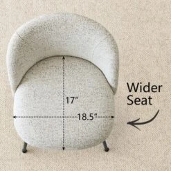 Nano Linen Upholstered Dining Chairs Set Of 4,Wider Seat Armless Dining Room Chair With Metal Leg For Kitchen Dining Room Farmhouse-Maison Boucle -Chic Furniture Store GUEST 8b72d534 ae53 4678 8a66 bd43bae39824