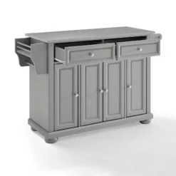 Alexandria Stainless Steel Top Kitchen Island/Cart Gray/Stainless Steel - Crosley -Chic Furniture Store GUEST 8c367fec 4c98 40a3 b305 a5518590cefc