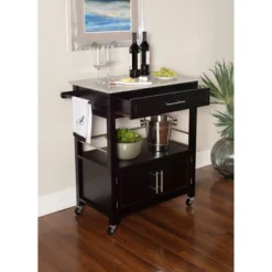 Cameron Kitchen Cart With Granite Top - Linon -Chic Furniture Store GUEST 8c88813f 91bc 4447 8a88 6a36b85b7618