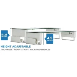 Mount-It! Tempered Glass And Aluminum Monitor Stand With USB Adapter | Fits Up To 32" Monitors | 66 Lbs. Weight Capacity -Chic Furniture Store GUEST 8eec1066 ce30 4252 abfa 512a922a0608