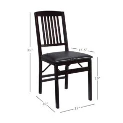 Set Of 2 Triena Mission Back Folding Chair Espresso - Linon -Chic Furniture Store GUEST 8f715f13 ac70 410e b4f6 3cc066cd7130