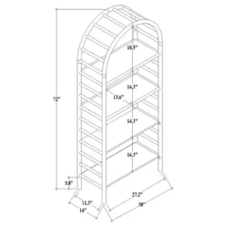 72" Holladay Curved Wooden Bookcase - Threshold™ Designed With Studio McGee -Chic Furniture Store GUEST 907a020b f8bd 48ff ad78 2332a2c16f0a