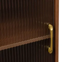 LIVAREEmlen Kitchen Baker's Racks With 2 Sliding Striped Glass Doors,Freestanding Storage Cabinet For Bottles,Wine,Coffee Machine,Microwave Oven -Chic Furniture Store GUEST 92338ac2 cf2a 4612 bce4 33e3925e3869