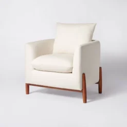 Elroy Faux Shearling Accent Chair With Wood Legs - Threshold™ Designed With Studio McGee -Chic Furniture Store GUEST 92cdde9c f944 4b57 a938 462963d536a2