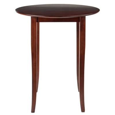Fiona Round High/Pub Table Antique Walnut - Winsome 1 Fiona Round High/Pub Table Antique Walnut - Winsome
