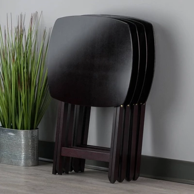 Set Of 4 Single Snack Tables Espresso - Winsome 10 Set Of 4 Single Snack Tables Espresso - Winsome - Image 10